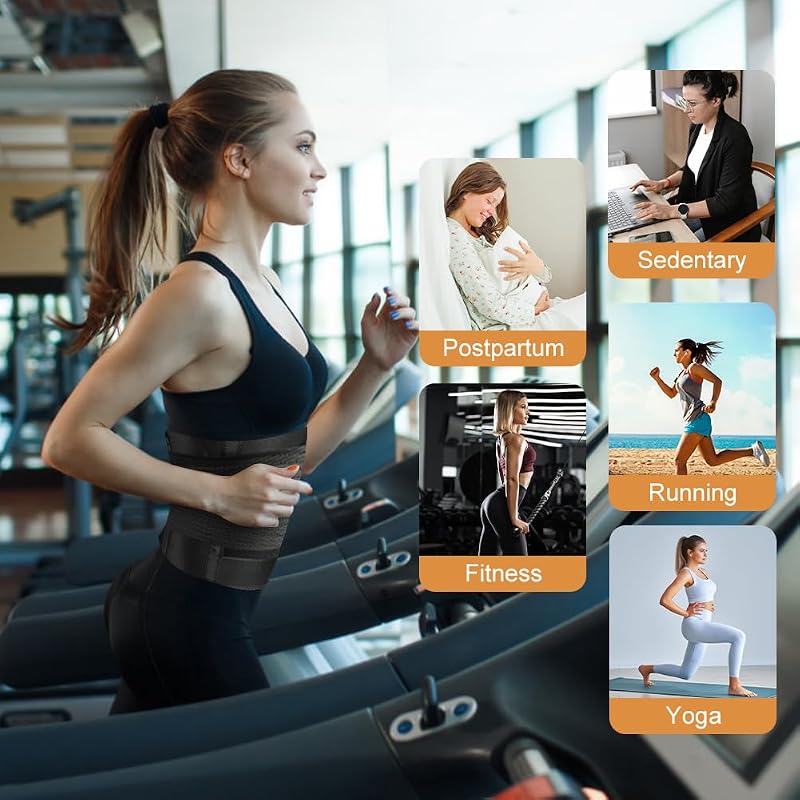 AOGOE Fogyasztó Öv Férfi Női Hasformáló Neoprén Nano Ezüst Izzasztó Derékformáló Állítható Fitness Öv XXL