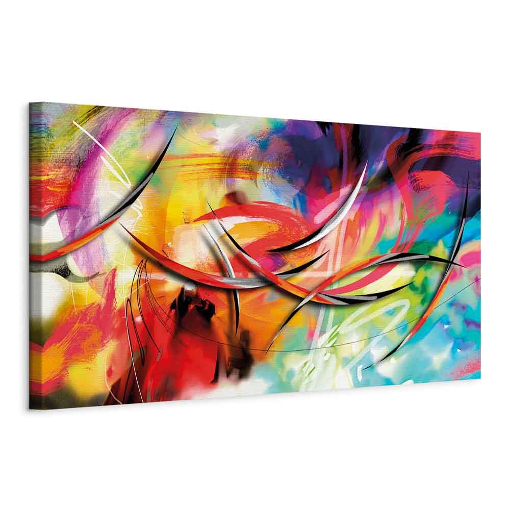 B&D XXL - Grand Tableau Mural Décoration Moderne Salon, Abstrait, 150x50 cm