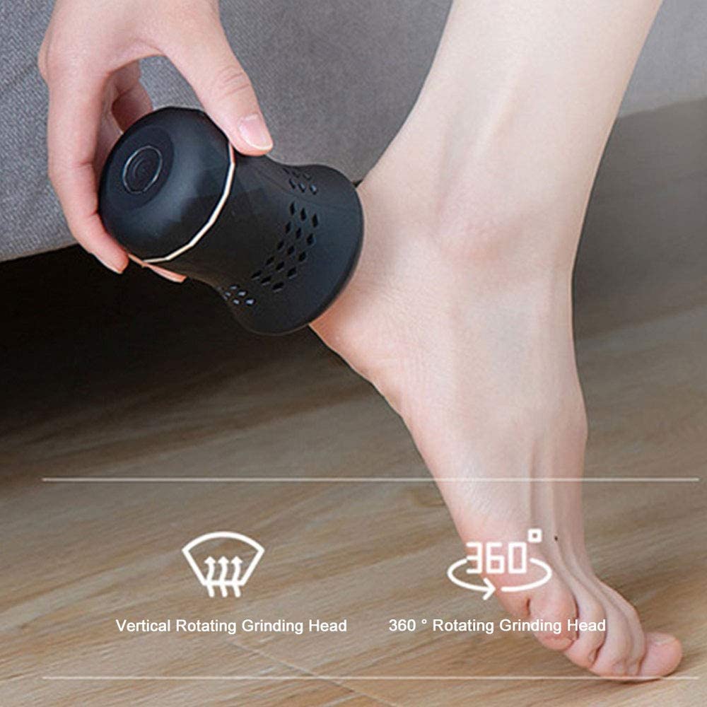 Removedor eléctrico de Piel Muerta para Callos de pies, removedor Profesional de Piel Dura con aspiradora incorporada, Herramientas de pedicura alimentadas por USB, Cuidado de pies para Tal