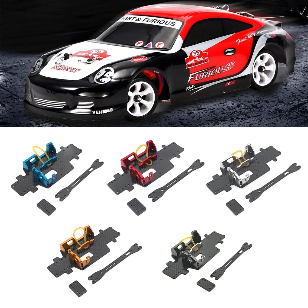 1 pz telaio in lega di alluminio kit telaio per K969 1/28 Drift Cars Hardcore RC accessori auto parti di ricambio RC parte di aggiornamento, Oro