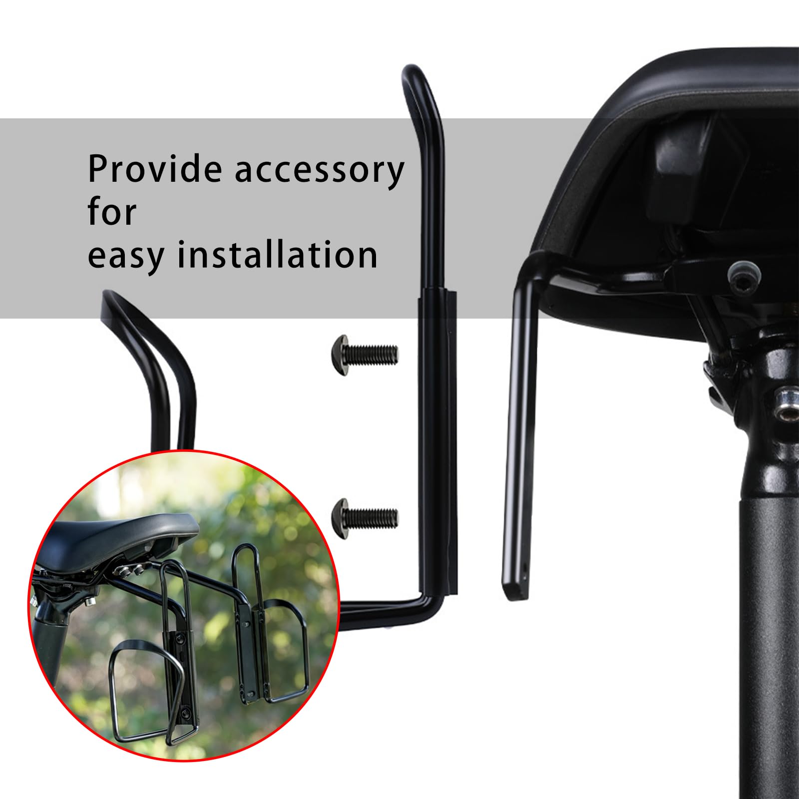 SEEOR Bikepacking Ensemble De Support Stabilisateur De Sac De Selle En Alliage D'aluminium Support De Sac De Selle Équipement De Cyclisme Extérieur