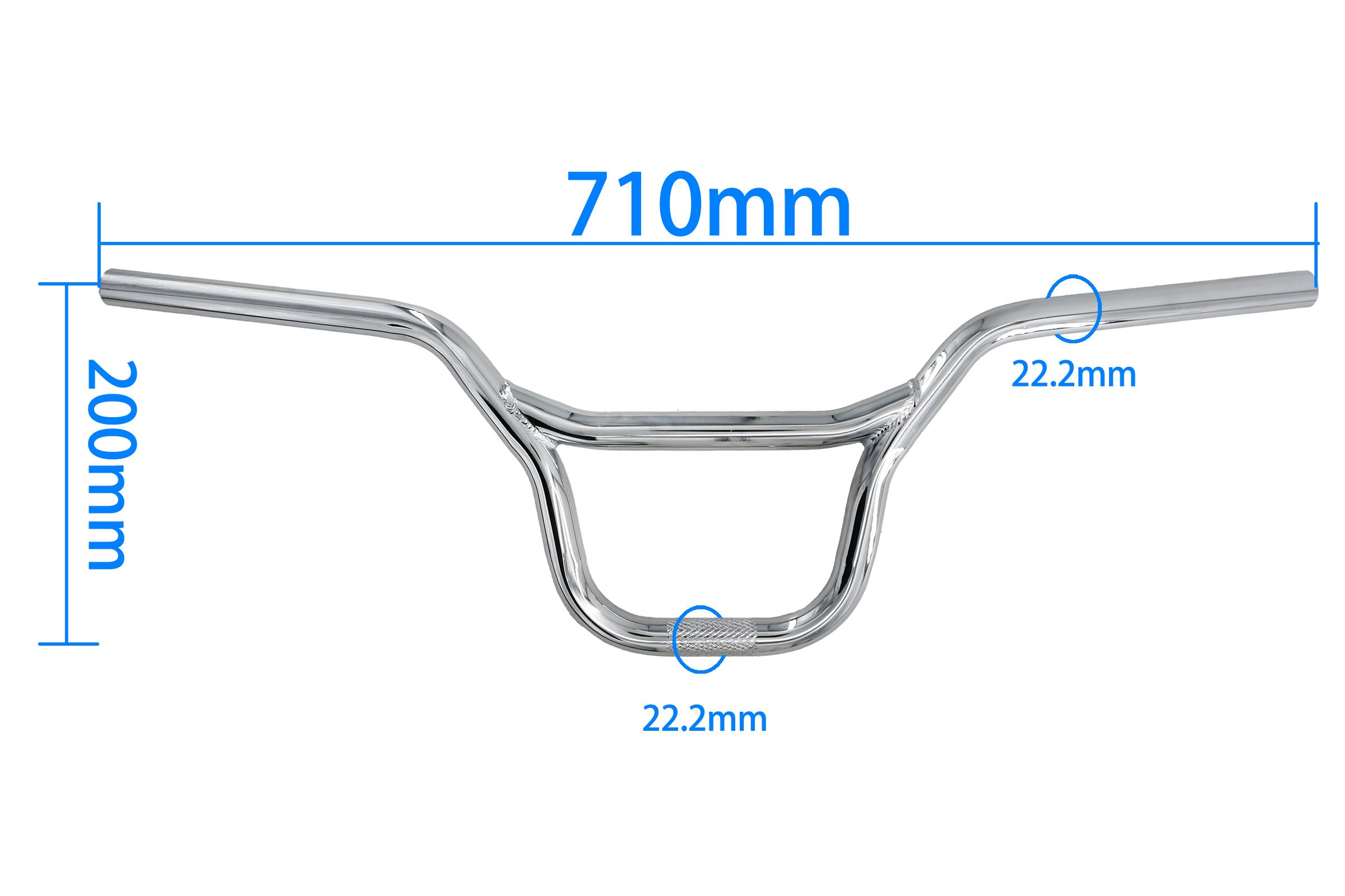 Amazon | WEERAS BMX スチールハンドルバー 長さ710mm クランプサイズ
