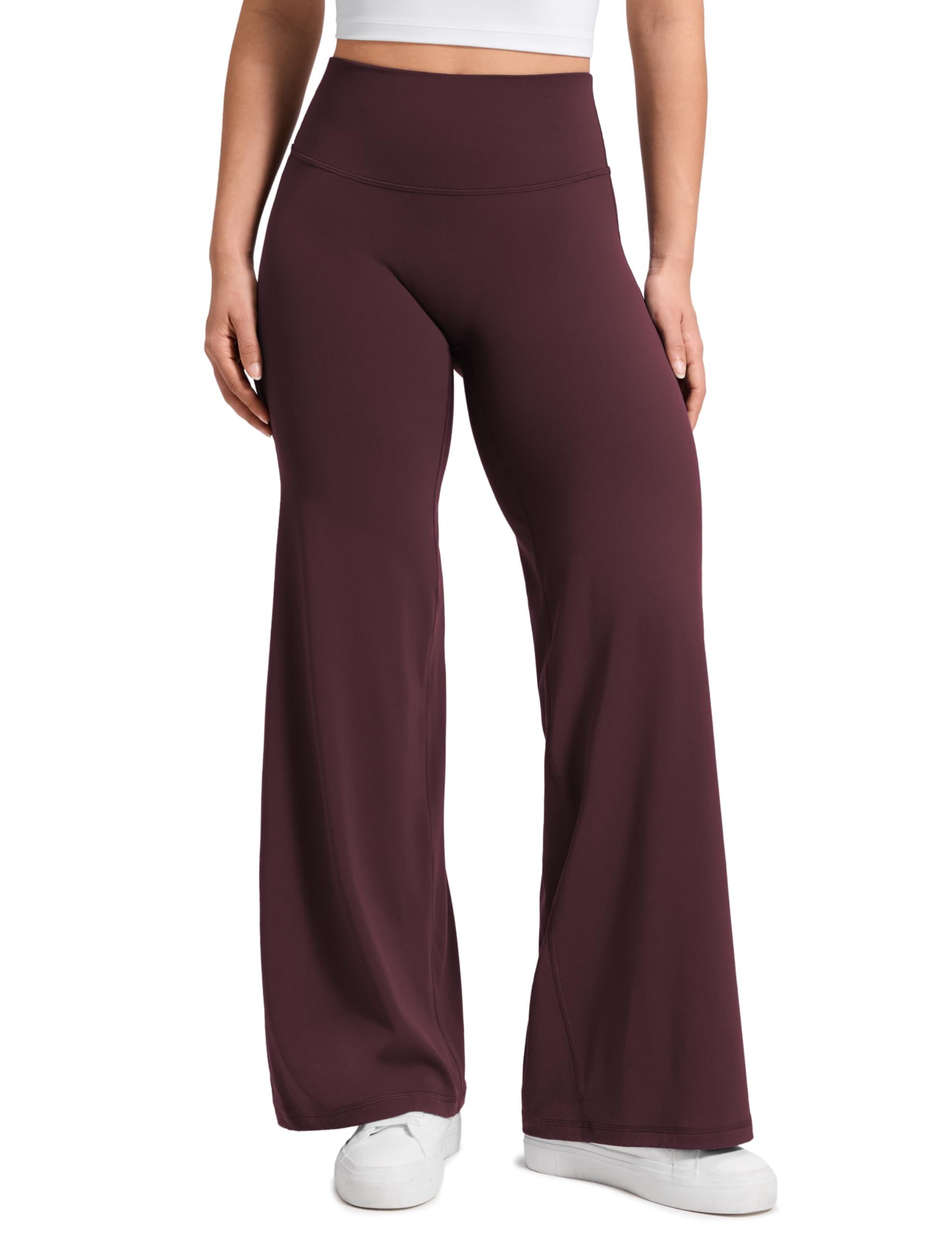 CRZ YOGA Donna Senza Cucitura Frontale Pantaloni Gamba Larga 71cm/76cm/81cm - Vita Alta Yoga Lounge Comodo Casual