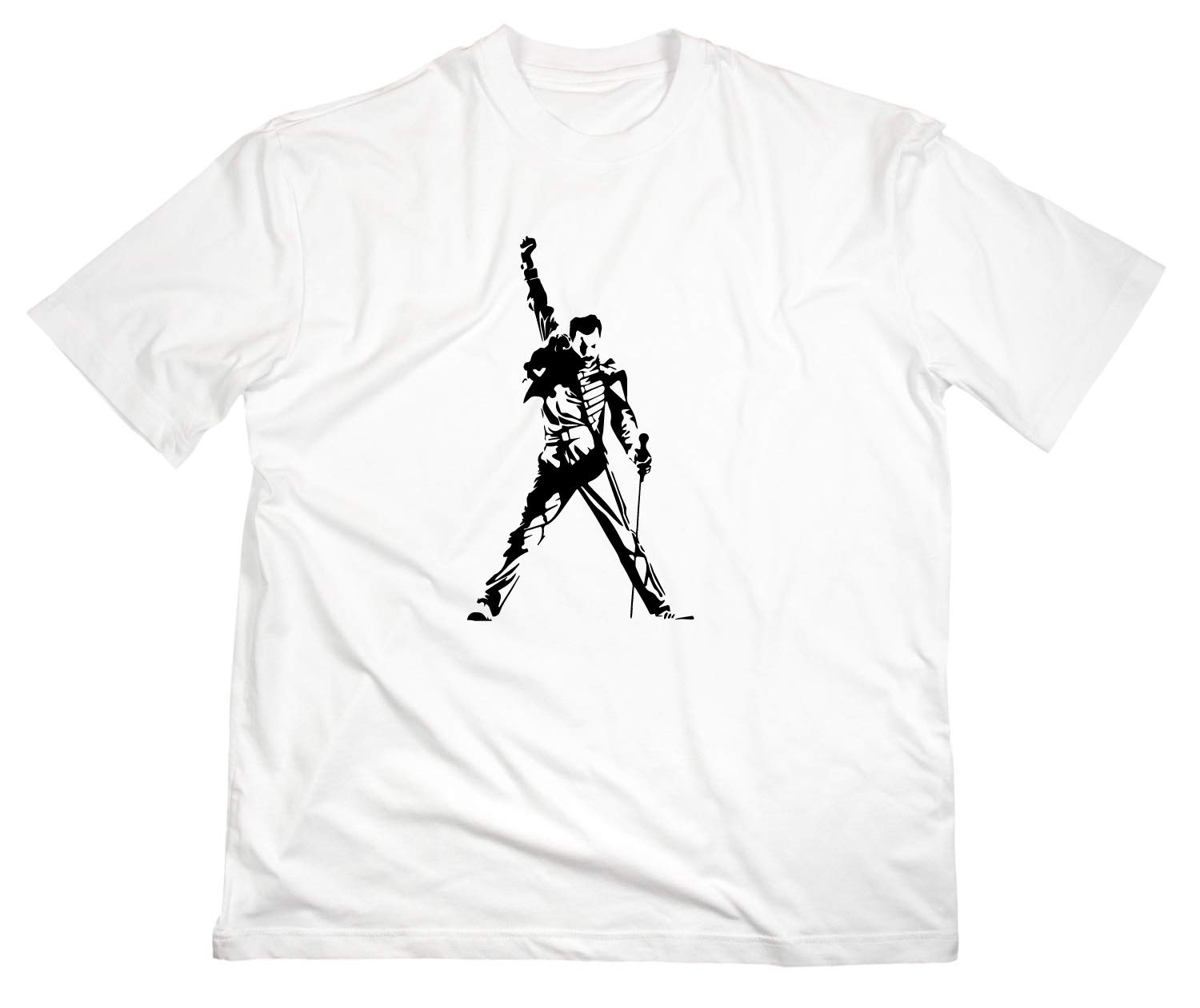Styletex23 Men's White Freddie Pose T-Shirt, Xl,