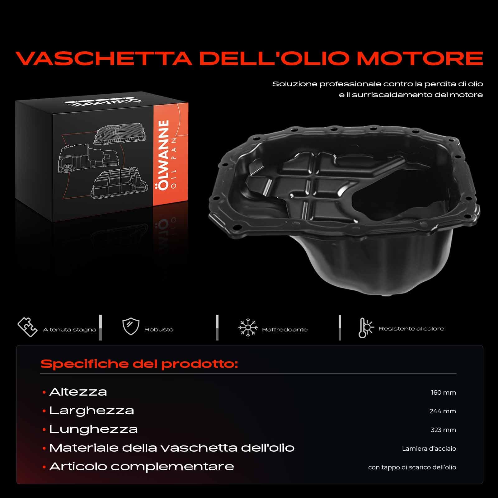 Frankberg Coppa dell'olio 0301N5 | Compatibile con: Yaris P9, Cuore VII L275 L276 L285, 107, Giustiziere IV, Aygo WNB1_ KGB1_, C1 PM_ PN_, S.i.r.i.o.n M3_