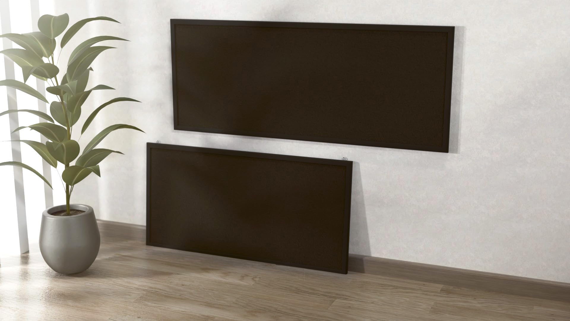 Tableau en liège noir 80×40 cm Cadre en bois laqué NOIR, Tableau d'Affichage Liège, Tableau pour Épingles