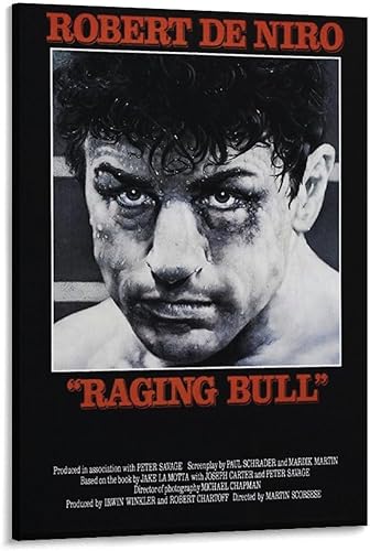 Raging Bull - Póster de películas retro de los años 80, póster artístico vintage y arte de pared, póster moderno para decoración de dormitorio