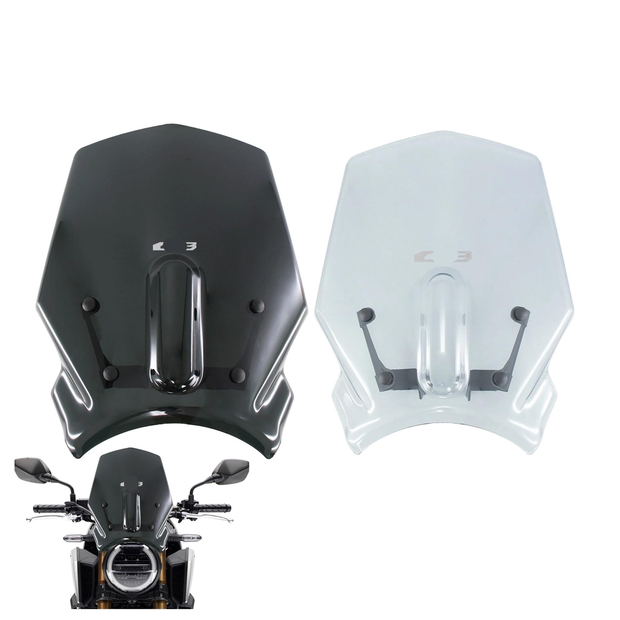 Pare-Brise Moto Déflecteur Déflecteur De Vent pour Pare-Brise De Moto, pour CB650R, CB1000R, CB 650R, 1000R, CB 650 R, 1000 2019-2023