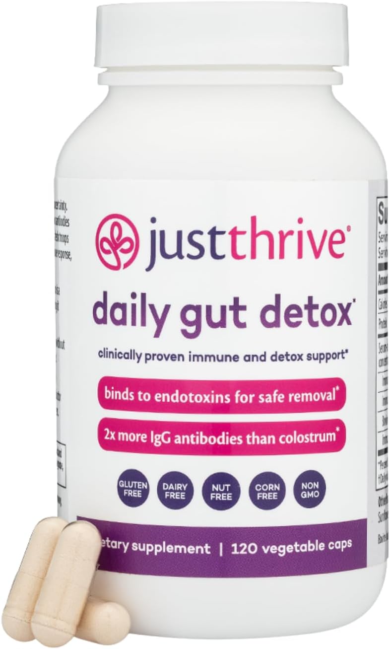 Just Thrive - Ultimate IgG - Complete Immune Support Supplement - Detox Formula, 120 Vegetable Capsules