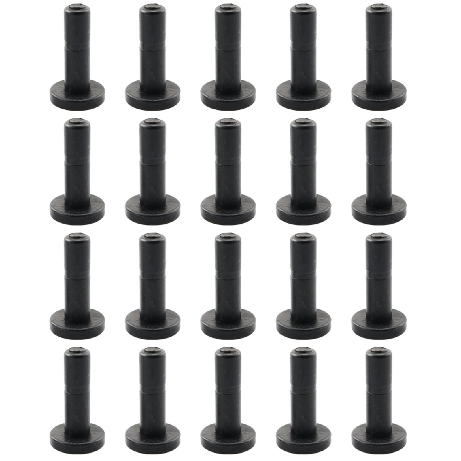 TopHomer 20Pcs Elbow Tee Valve Plug 1/4" Straight Micro Nozzle Plugs End Caps Fittings for Quick Connect Drip Irrigation System (Black)