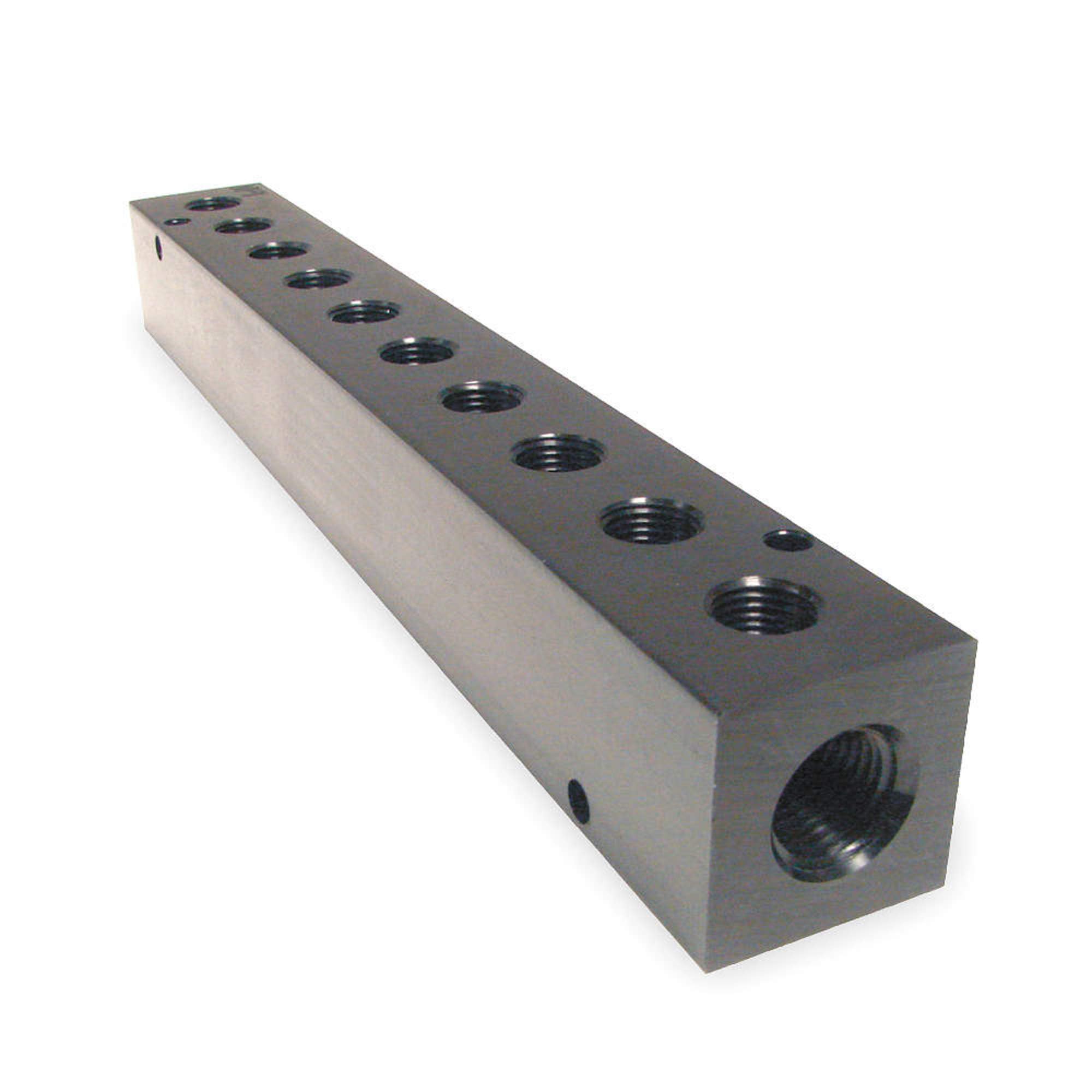 Pneumadyne M30-375-10, Inline Manifold, 10-Station, 1/2 NPT Input, 3/8 NPT Output