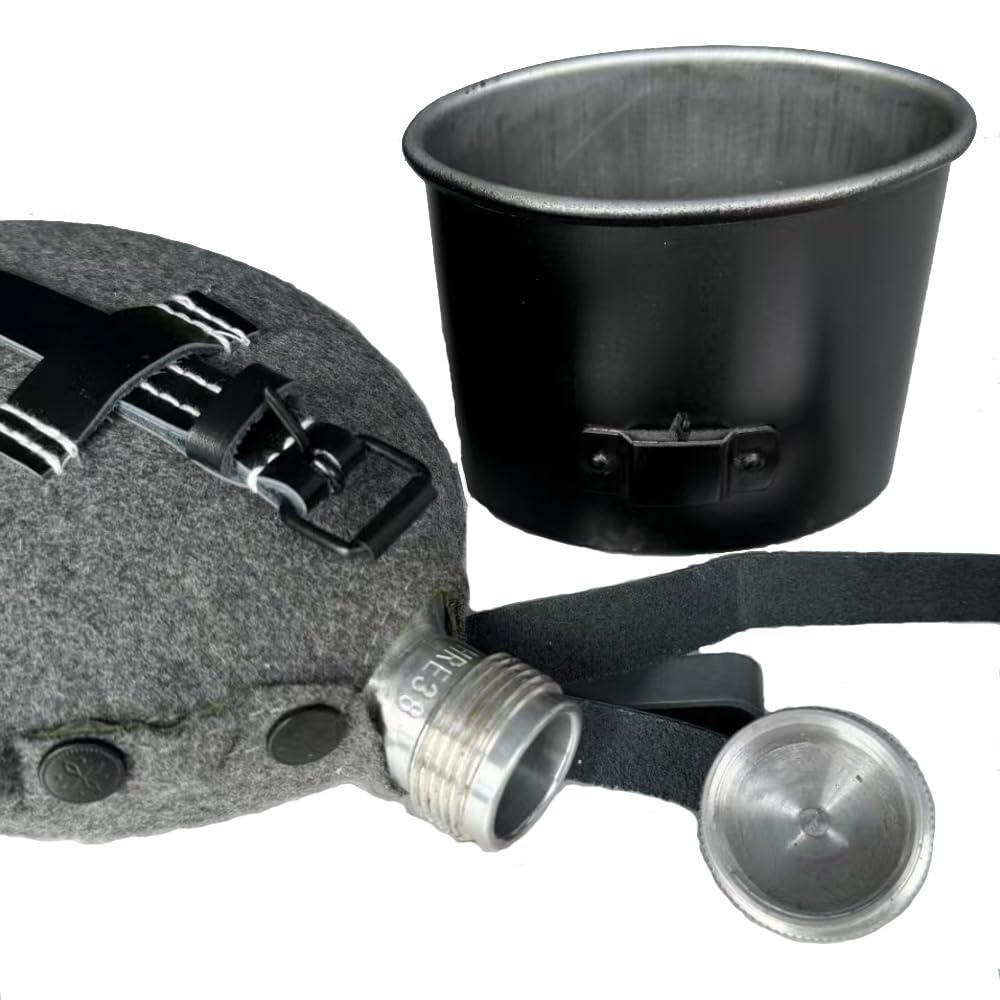 WW2 M1931 Wasserflasche Deutscher Soldat M31 Wasserkocher Outdoor Camping Tragbare Aluminium-Wasserflasche Replik WWII Ausrüstung