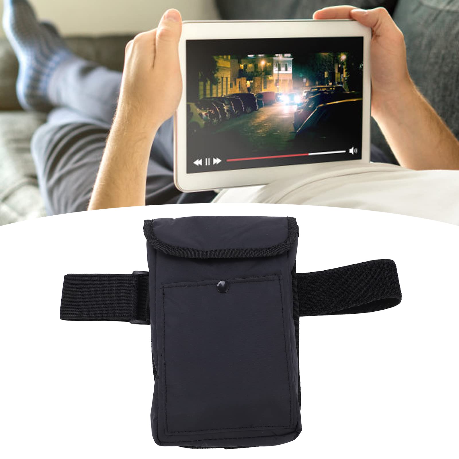 Funda Para Tableta De 8 ", Diseño Anticaída, Bolsa Para Tableta Con Bolsillos De Almacenamiento, Cinturón Elástico Ajustable, Funda De Transporte Para Tableta, Correa Para La Cintura