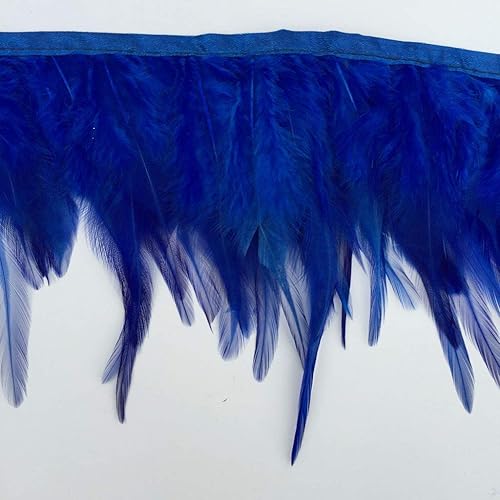 Miniatura 15 de Shekyeon 2 yardas de decoración para vestido con plumas de cuello de gallo Rojo