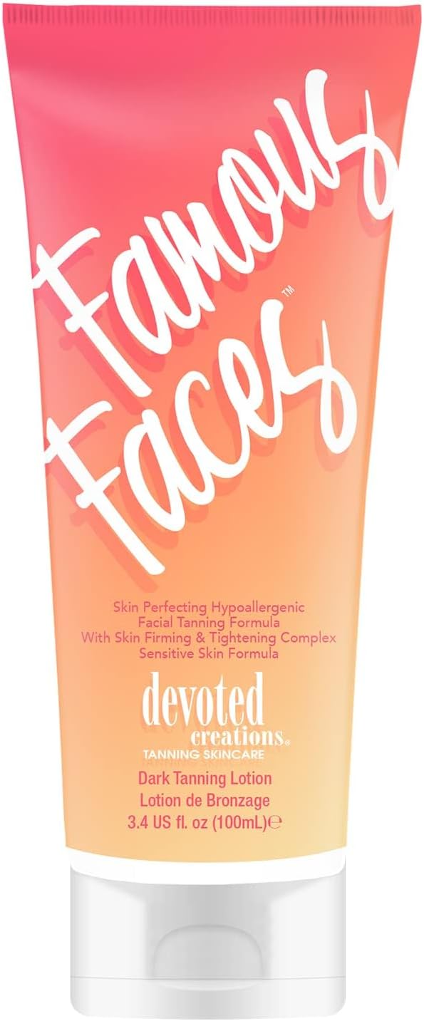 Famous Faces Skin Perfecting Hypoallergenic Facial Tanning Lotion, 3.4 Fl. Oz.