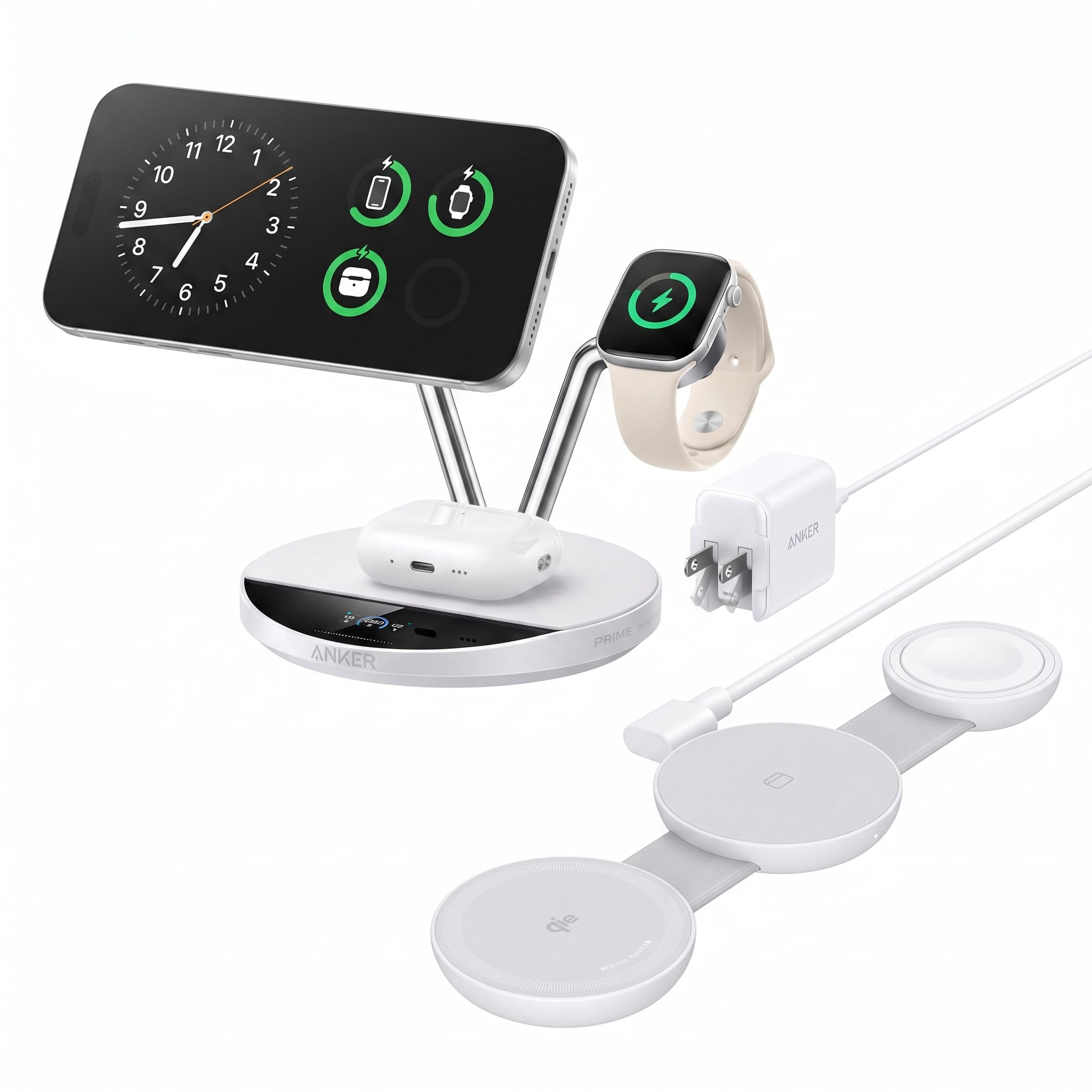 Amazon.com: Anker Prime 3-in-1 Qi2.2 MagSafe 25W Wireless Charger