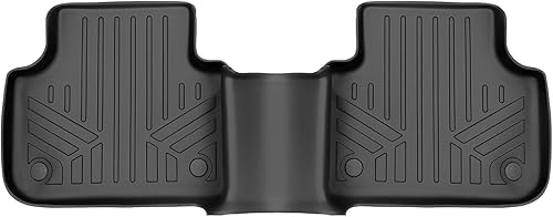 SMARTLINER Alfombrillas de piso de ajuste personalizado, forro de segunda fila, color negro para Audi Q7 2017-2022 / Audi Q8 2019-2022