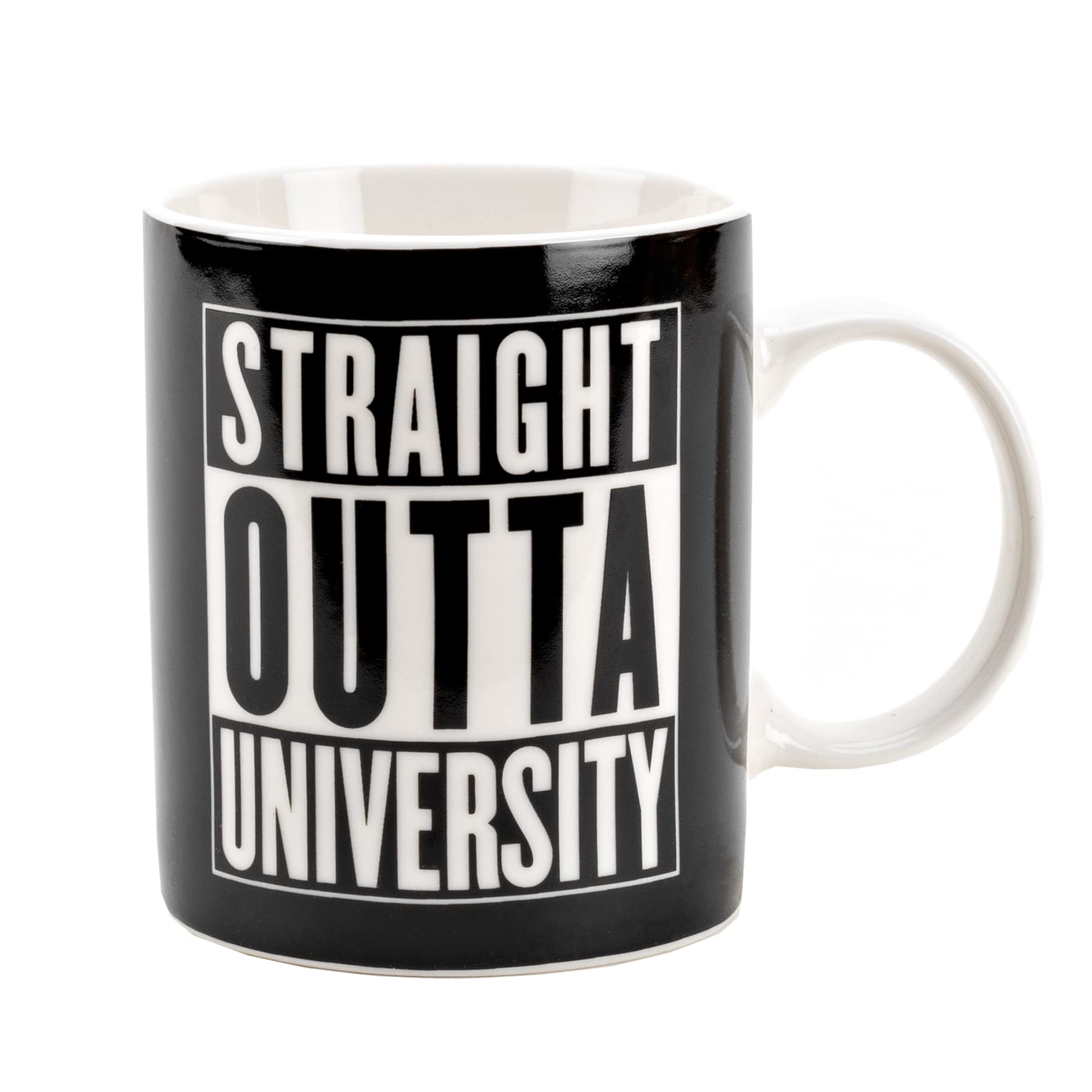 Gift Boxed White and Black Mug - Graduation Straight Outta University - CM347 - Image 2