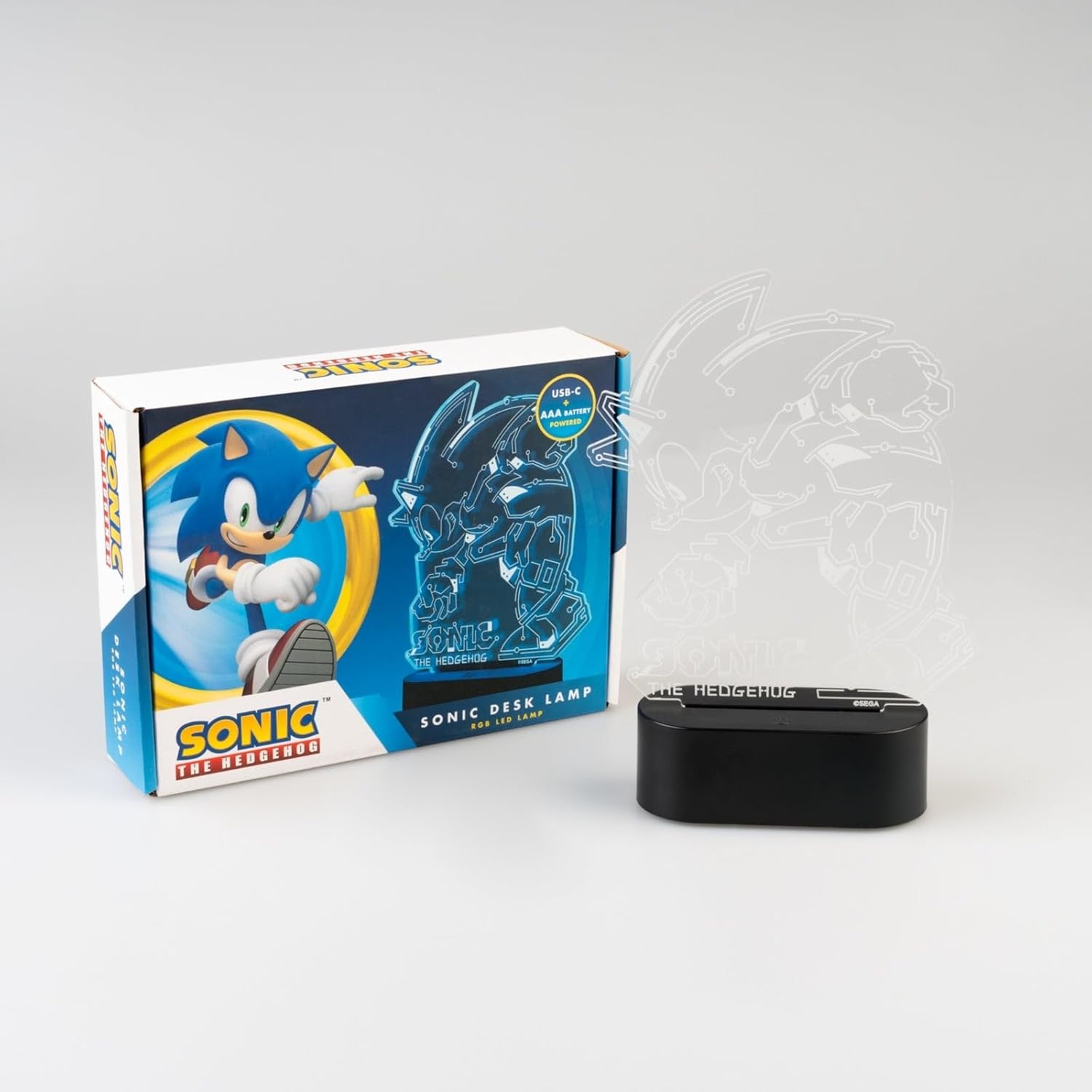 Grupo Erik Lamp - Sonic The Hedgehog | LED Lamp, Night Light, Kids Lamp, LED Desk Lamp, Mood Lights, LED Table Lamp | Sonic Figures, Gamer Gifts, Gaming Accessories