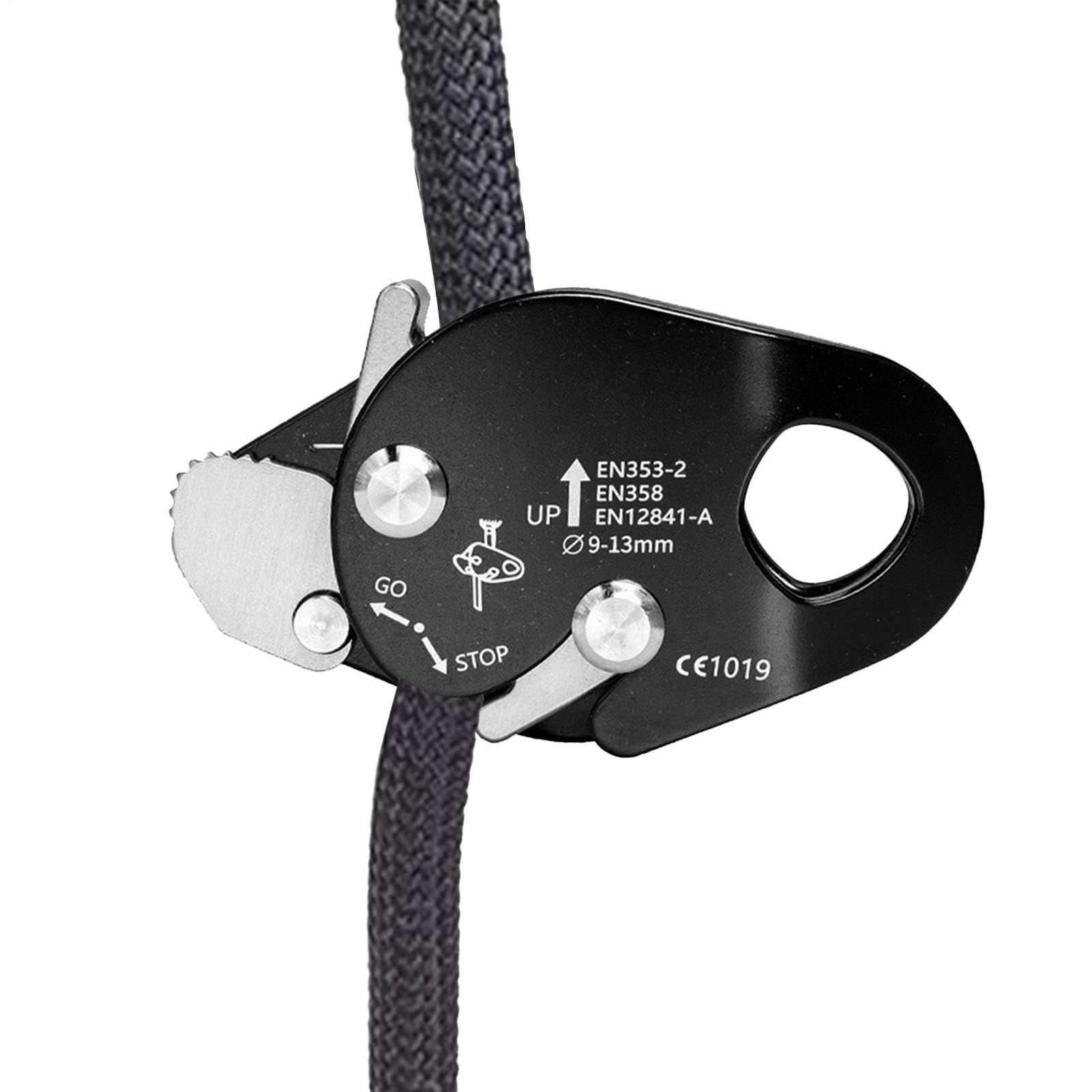 Dispositivo auto belay Descensor Autoblocante Aluminio Tipo Cuello De Ganso