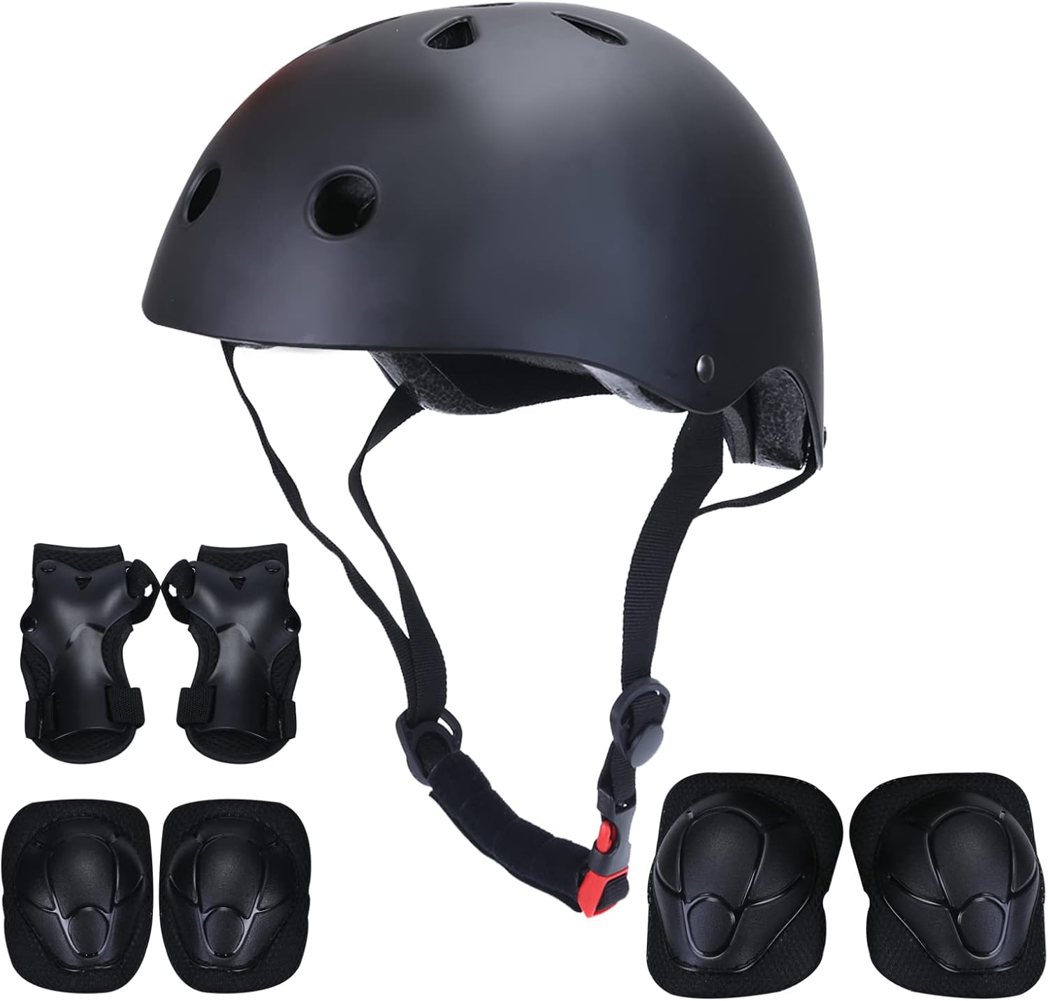 Beauenty 7 in 1 Kids Helmet and Pads Set, Adjustable 38 Years Old Kids