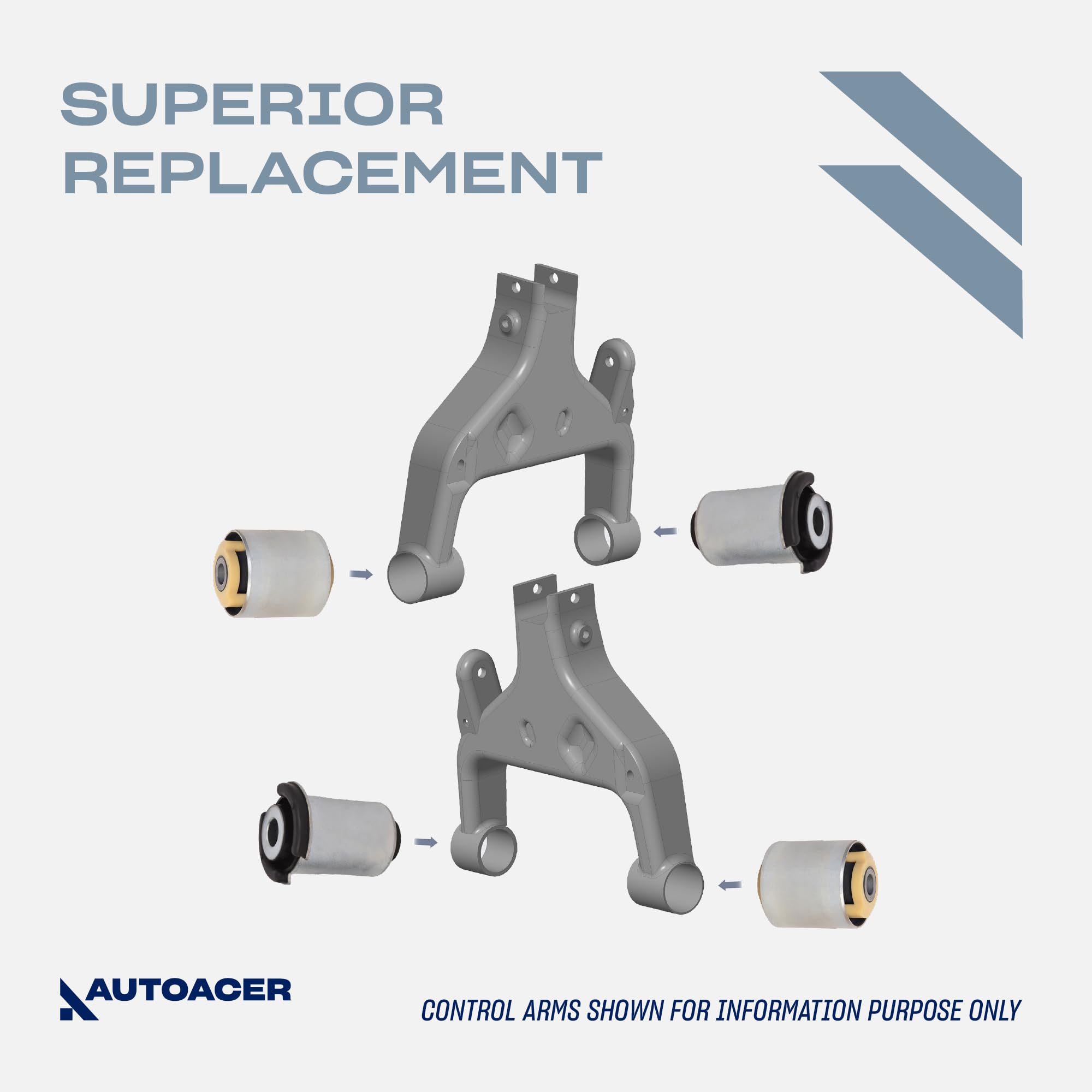 AUTOACER - Front Upper & Lower Control Arm Bushings & Ball Joints