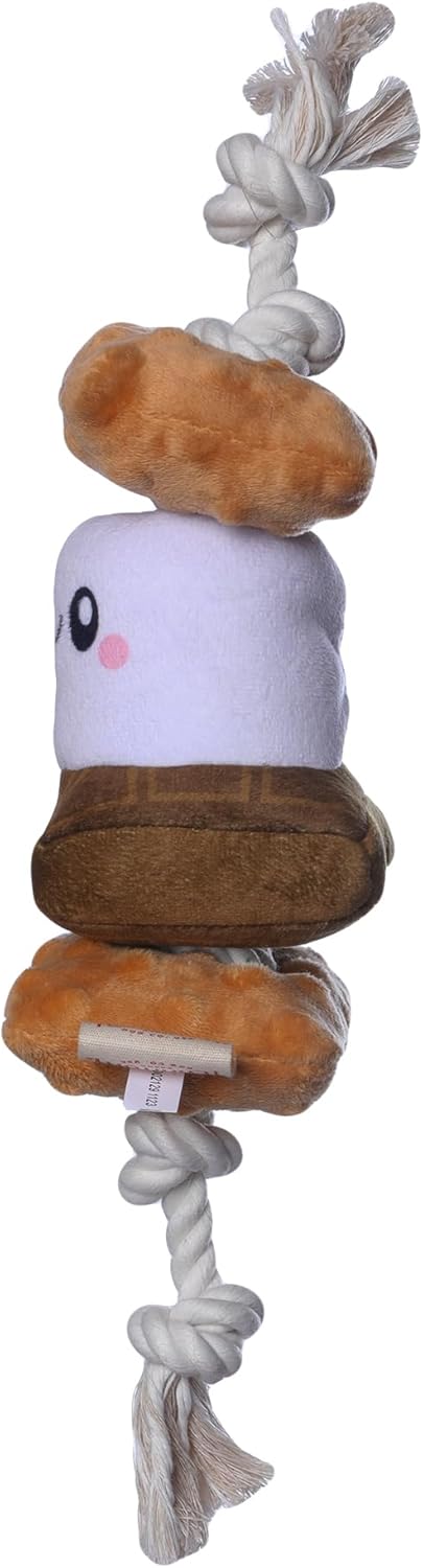 Territory Fun Squeaker Plush Tug Toy for Dogs, S'Mores
