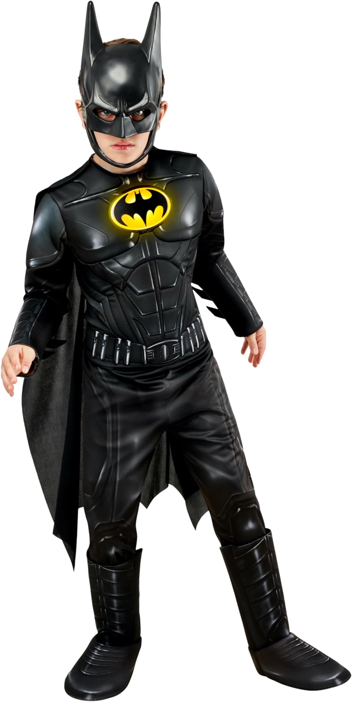 DC The Flash Movie: Batman Deluxe Costume for Kids by Rubies, Boy's Medium