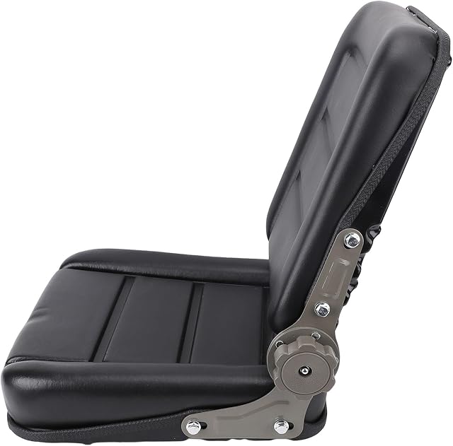 Topiky Sedile per Carrello Elevatore, Sedile Universale per Trattore con Schienale, per Macchina Agricola in Pelle PU, Sostitutivo per Veicoli a Rotazione Manuale per Triciclo Trattore