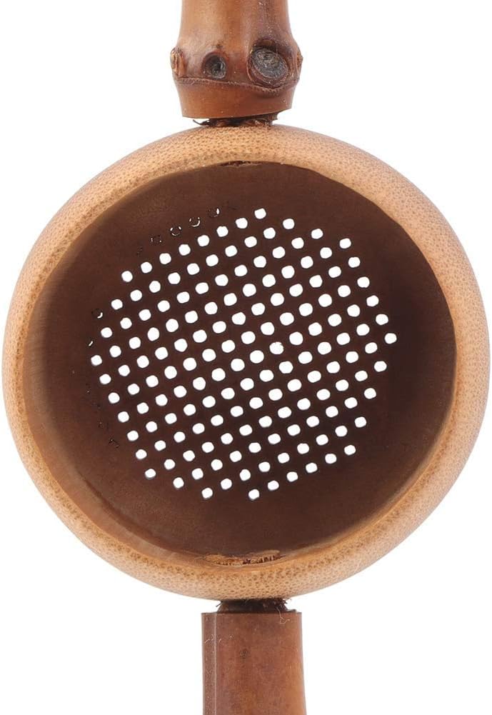 Tea Strainer Filter, Fine Flavor Preserving Cup Top Infuser for Tea Ceremony Kitchen Natural Rattan Handcrafted Brown 1 Piece 7.5 to 14 cm