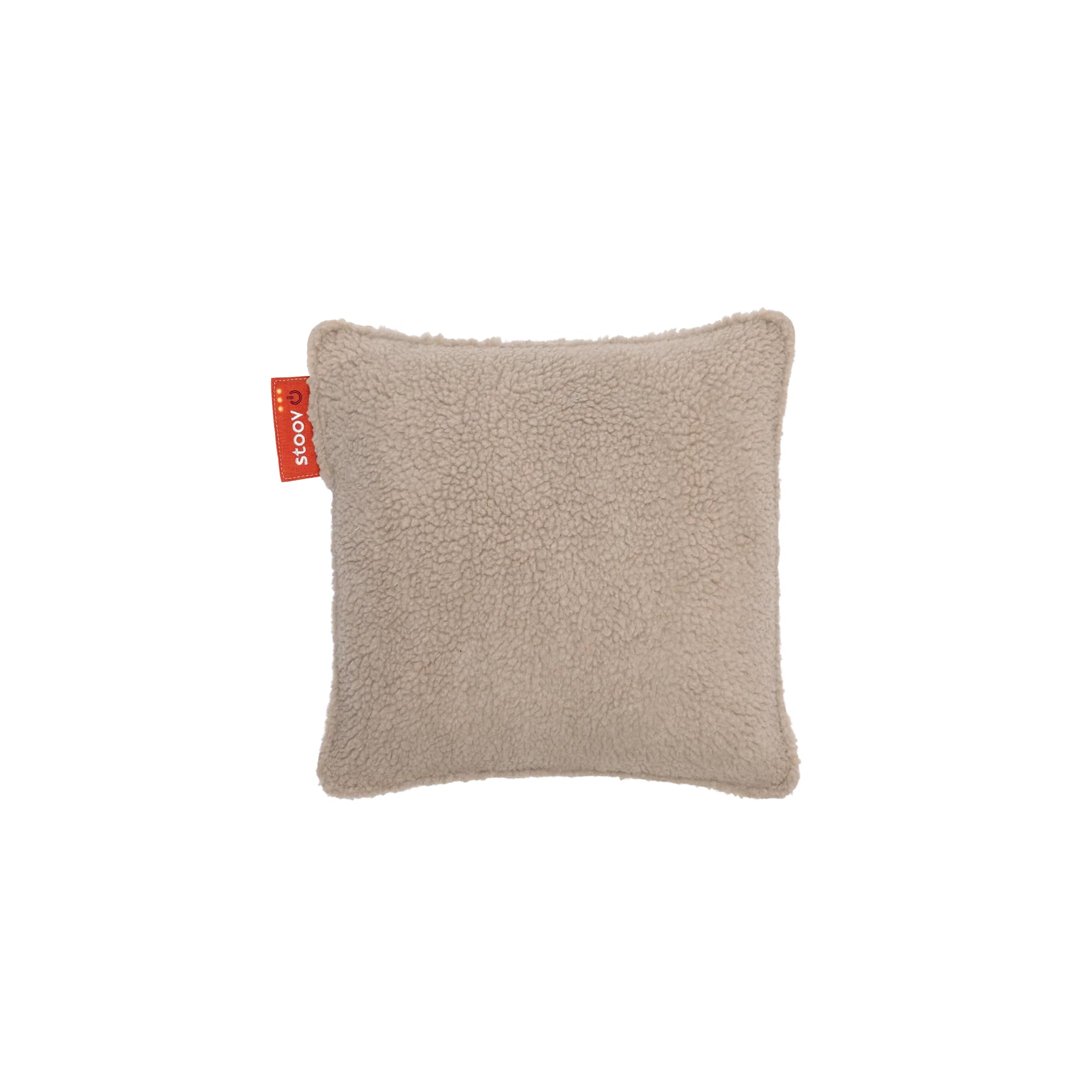 Stoov Heizkissen mit Abschaltautomatik - Kabelloses Wärmekissen mit Plus Akku: Wärme - Elektrische Wärmflasche für Rücken & Nacken - Ploov¹ 45x45 cm Wollig Off-White