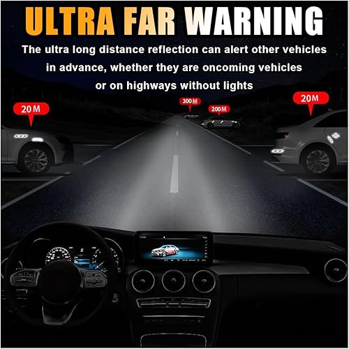 Miniatura 5 de Juego de 12 calcomanías reflectantes para automóvil, calcomanías protectoras para manijas de puerta de automóvil, calcomanías reflectantes de