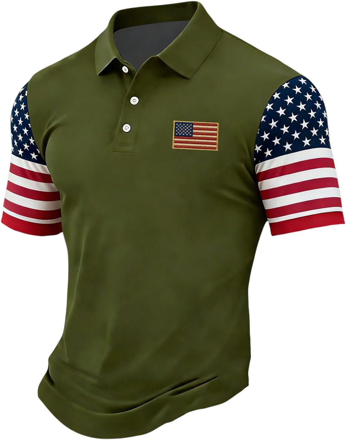 Men's 250Th Anniversary USA Shirt Buttoned Polo for Men, S-5XL