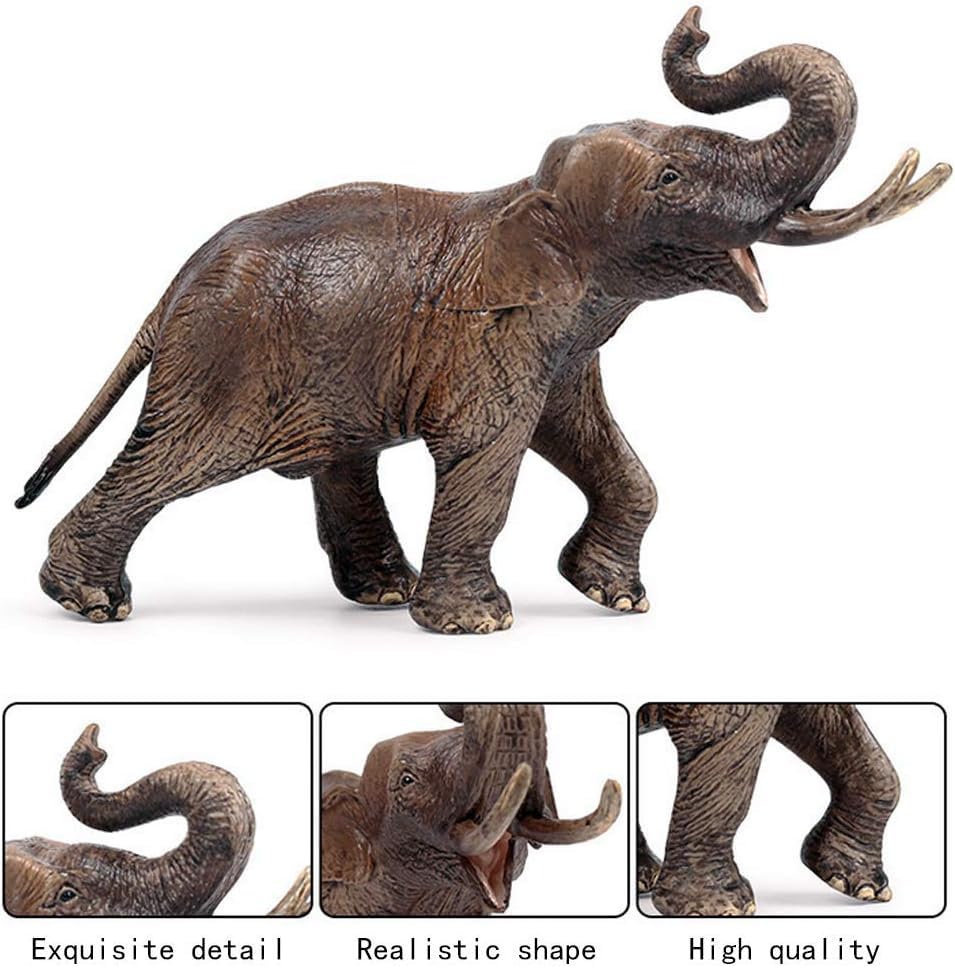 Image of Realistic Elephant Figure Toy Playset for Kids 3+| 1PCS Wild Safari Animal Action Figurine Model Decoration Toys Set for Boys and Girls Birthday Gift for Children Education & Learning Items