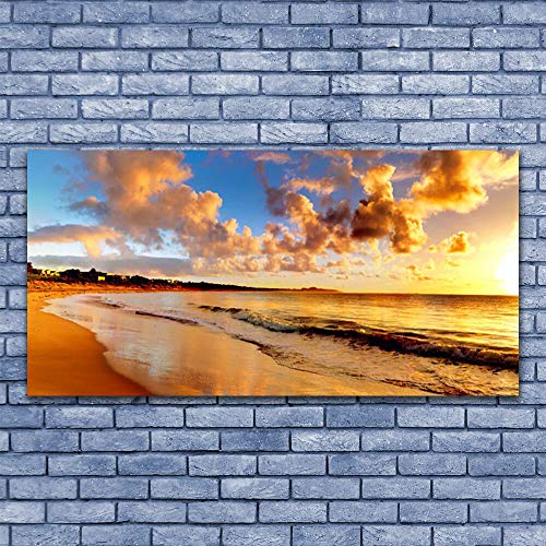 Tableau moderne Ocean Landscape Beach Tulup anti-reflets et durable
