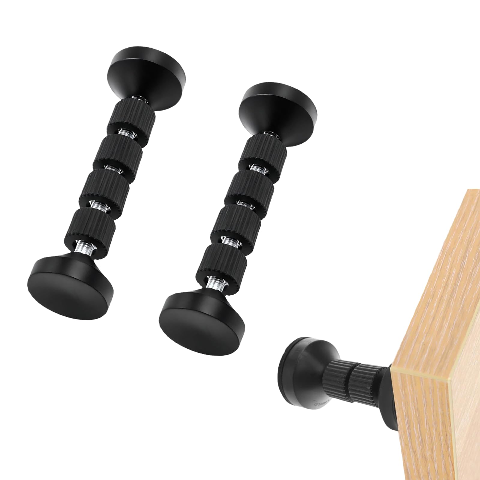 Crozgan 2Pack Headboard Stoppers,Adjustable Threaded Bed Frame Anti-Shake Tool,43-128mm Prevent Loosening Anti-Shake Fixer for Room Beds