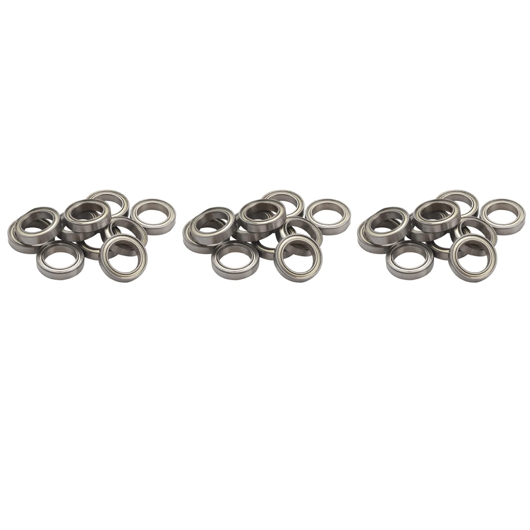 Jnchdghwa Silver 30Pcs Miniature Sealed Metal Shielded Metric Radial Ball Bearing Model: 6701 Zz 12X18x4mm