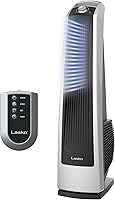 Lasko U35115 35" High Velocity Oscillating Tower Fan with Remote, 3 Speeds, 7-Hour Timer - Bedroom, Garage, Gym Cooler