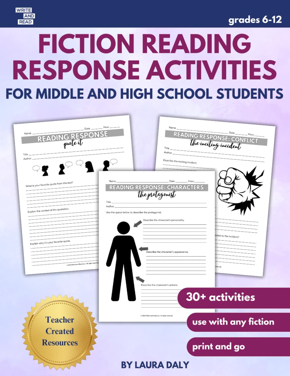 Fiction Reading Response Activities for Middle and High School Students (grades 6-12)