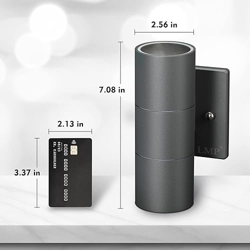 Miniatura 10 de LMP Modern Outdoor Wall Light Porch Light Patio Light with Black Aluminum Finish for Decoration,Garage 4Packs Black