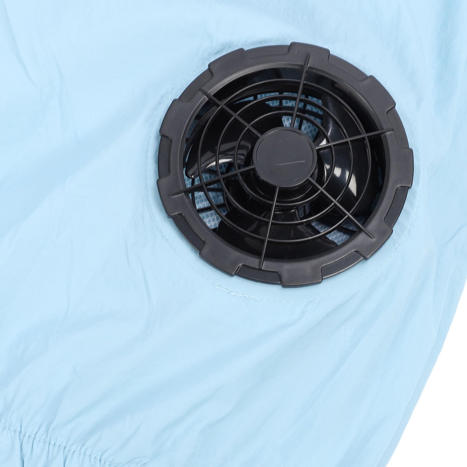 Kühljacke mit 2 Ventilatoren, Sonnenschutzkleidung, 3-Gang-klimatisierte Kleidung für den Außenbereich, Blau (M)