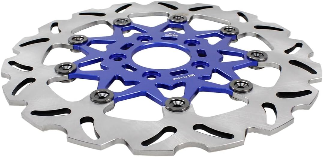 POWER JAMES Blue 11.8" Front Floating Brake Rotor for Harley Davidson 15-Later Softail, 06-17 Dyna, 14-Later XL, 08-Later Touring and 09-Later Trike(Blue)