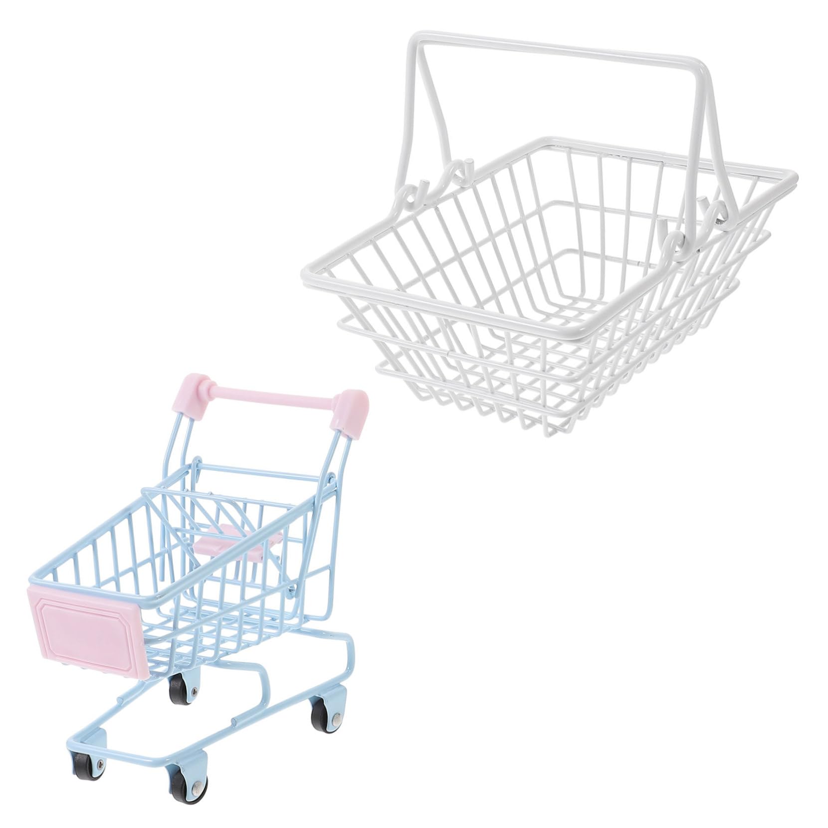 BRIGHTFUFU 1 set Mini Shopping Basket Creative Fry Basket for Serving Fries and Snacks for Home Kitchen Restaurants and Parties Random Color