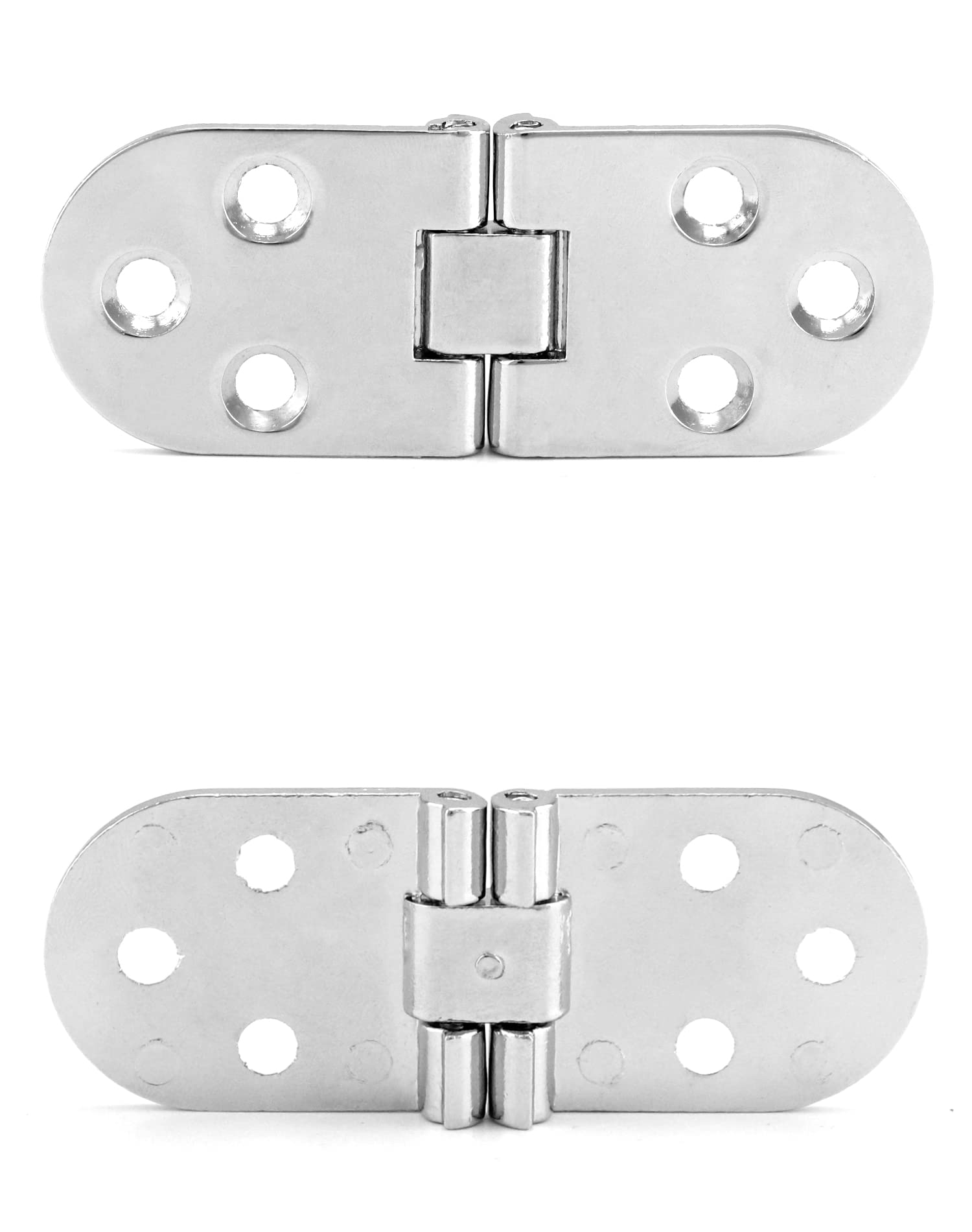QWORK® 4 Pezzi Pieghevole Flip Top Cerniera, Lega di Zinco, Cerniere della Porta e Viti, cerniere a ribalta Per Tavolo Pieghevole, Armadio