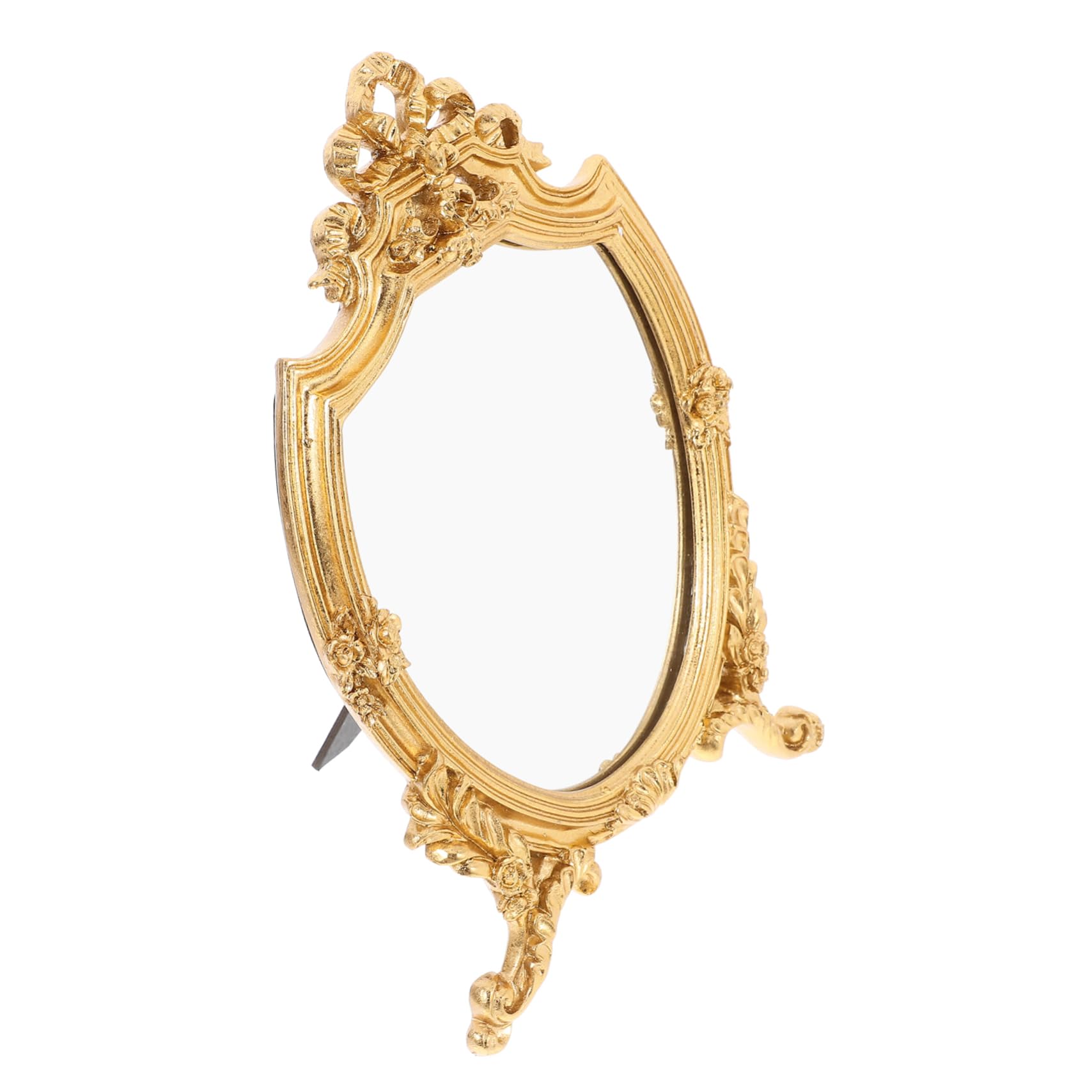 Miroir de maquillage antique doré pour éviter les erreurs de teint de près