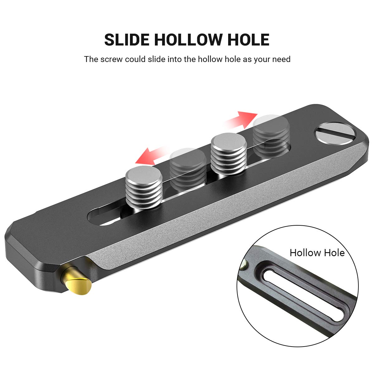 SMALLRIG NATO Rail (70mm) con Perni di Sicurezza - 2483B