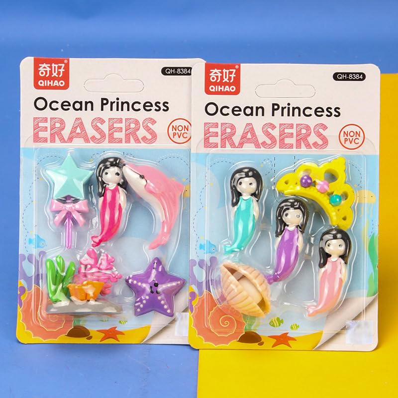 Image of DEOXY Fairy Tale Palace Erasers for Kids - Stylish Erasers for Girls, School Stationary Kit for, Birthday Return Gifts for- Pack of 2 (QH-8384)