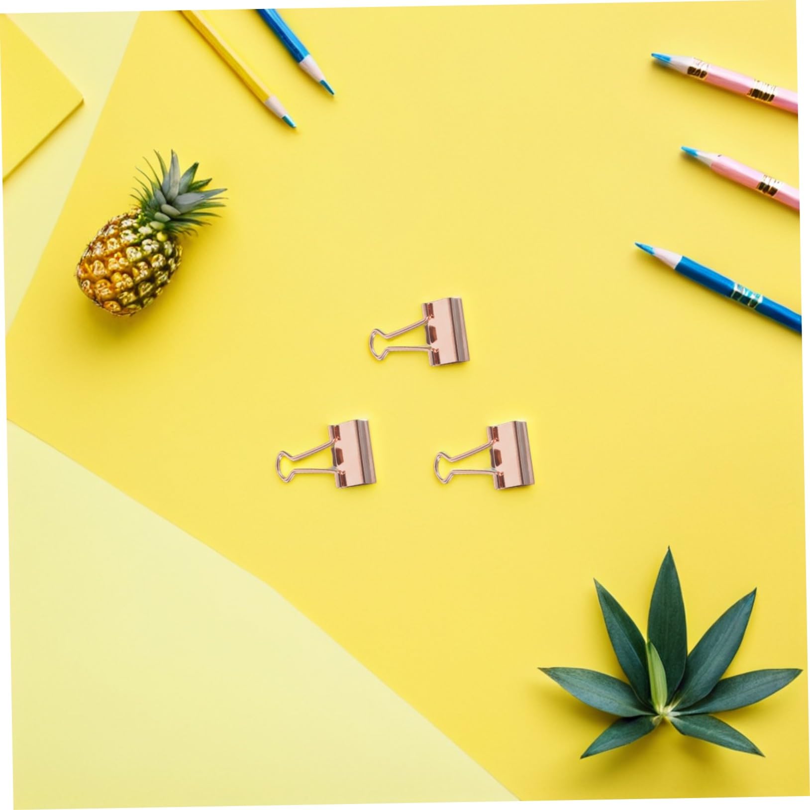 Gadpiparty 100stücke Roségoldene Metall-binderclips Kleine Aktenklammern Büroklammern Für Journaling Planerklammern Als Schreibtischzubehör