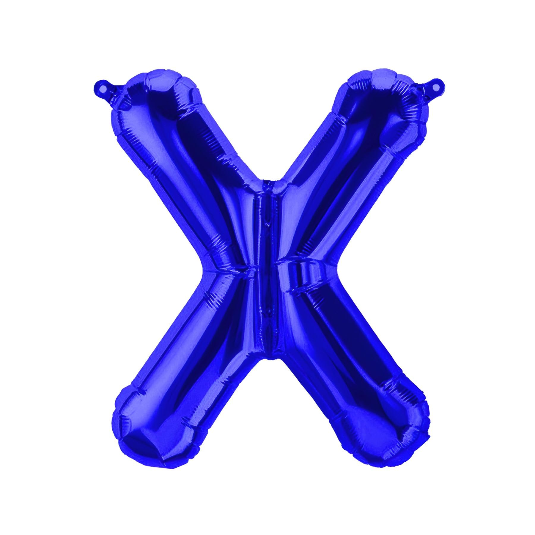 Foil Balloons Letters Blue - 40/80/100 cm for Birthday Wedding Party Decoration Happy Birthday JGA Gift Balloon Graduation Giant Balloon ABI Large XXL Small Mini Pink Boys 40 cm - X)