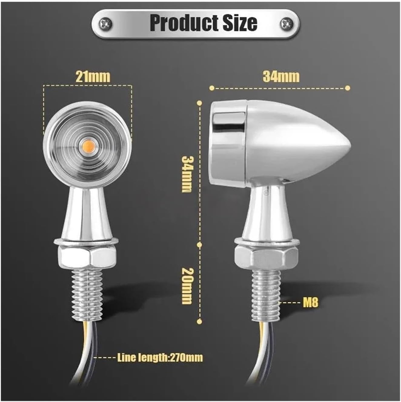 Generic Mini uniwersalne wskaźniki Dla Honda PCX 125 PCX125 NC750X X ADV 750 Mini motocykl LED kierunkowskazy migacz kontrolka bursztynowa czerwona lampa 12v 8mm lampa migająca lampa motocyklowa